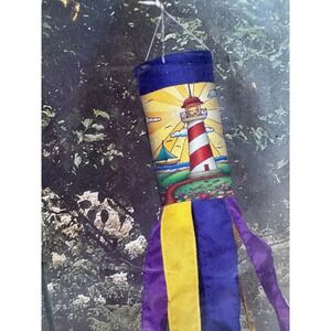 Hummingbird Haven Lighthouse Windsock 50 Inch Made in USA